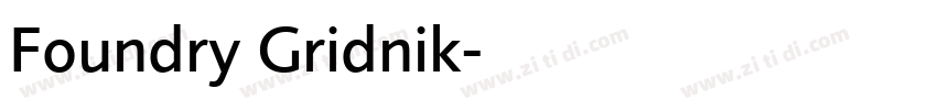 Foundry Gridnik字体转换